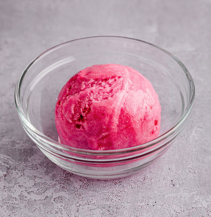 Lakes Ice Cream's Raspberry Sorbet