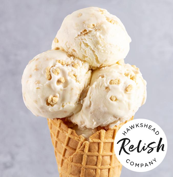 Lakes and Hawkshead Relish collaboration - Rhubarb & Ginger Ice Cream